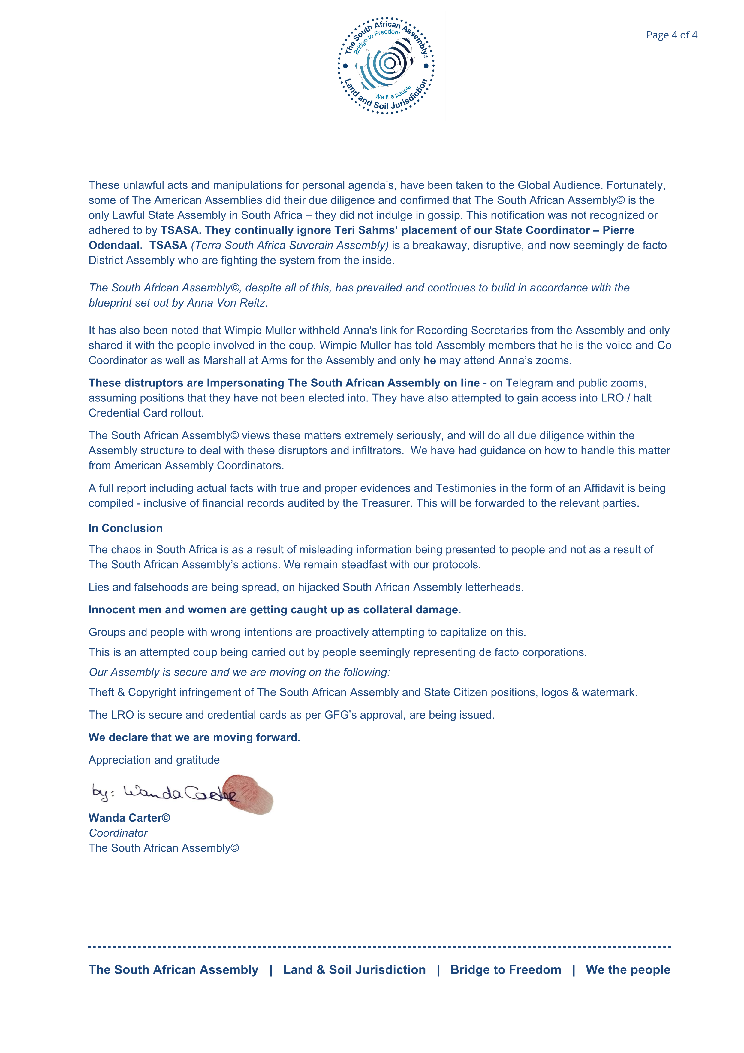 Public notice Attempted coup (c) Recording number 940885835
